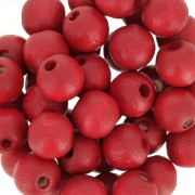 Perles rondes en bois 8 mm Rouge x20|raw }}
