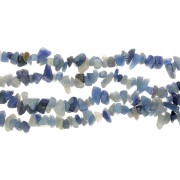Perles chips 8 - 11 mm en pierre gemme  - Aventurine bleue x80cm