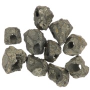 Perles brutes irrégulieres 3 - 5 mm en pierre gemme - Pyrite x10|raw }}