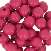 Perles rondes en bois 8 mm Fuchsia x20|raw }}