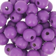 Perles rondes en bois 8 mm Amethyst x20|raw }}