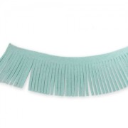 Ruban franges en suedine 28 mm Teal x1,6m|raw }}