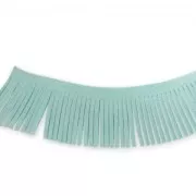Ruban franges en suedine 28 mm Teal x1,6m