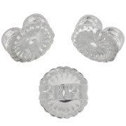 Poussoirs - Poussettes pour clous d'oreilles 6 mm - Placage Argent fin x6|raw }}