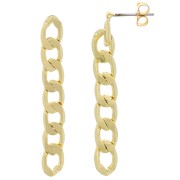 Boucles d'oreilles pendantes avec maille gourmette 46x6 mm - Doré x2|raw }}