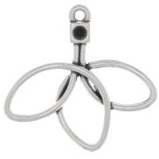 Pendentif fleur 27x28 mm pour cabochon 1088 3 mm - Placage argent fin vieilli x1|raw }}