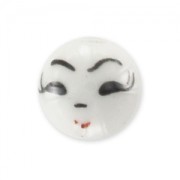 Ronde en céramique 10 mm Visage Blanc x1|raw }}