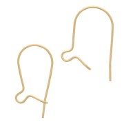 Boucles d'oreilles crochets dormeuses 14 mm - Gold filled (or laminé)  x2