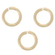 Anneaux ouverts 5x0.8 mm en Gold filled (or laminé)  x10