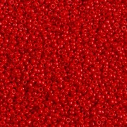 Rocaille Miyuki 15/0 1684 - Dyed Semi-Frosted Opaque Bright Red x8g|raw }}