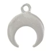 Mini breloque corne 9x8 mm - Rhodié x1