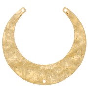 Intercalaire pour collier demi-lune martelé 33x35 mm - Doré à l'or fin x1|raw }}