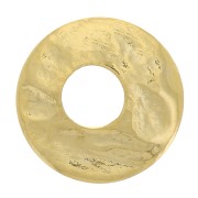 Intercalaire disque évidé martelé 10 mm - Doré à l'or fin x1