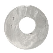 Intercalaire disque évidé martelé 10 mm - Rhodié x1