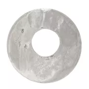 Intercalaire disque évidé martelé 10 mm - Rhodié x1