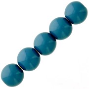 Perles en résine opaque 4 mm - Bleu canard x15|raw }}