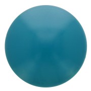 Cabochon rond en résine opaque 12 mm - Bleu canard x1