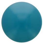 Cabochon rond en résine opaque 14 mm - Bleu canard x1