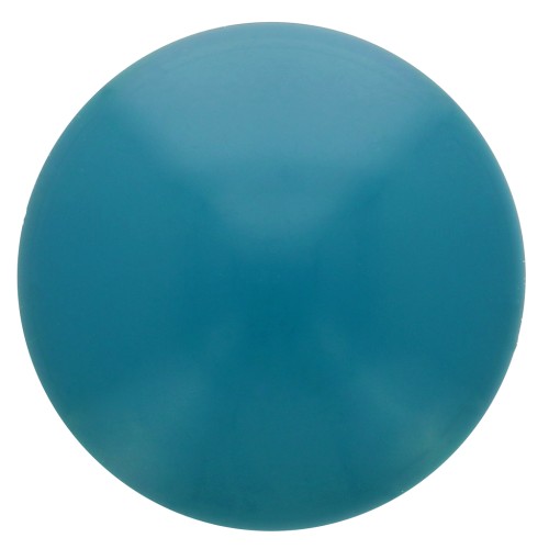 Cabochon rond en résine opaque 14 mm - Bleu canard x1