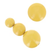 Assortiment 26 perles rondes 6-8-10 mm et 2 cabochons en résine opaque - Ocre|raw }}