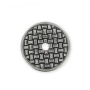 Intercalaire rond décoré 18 mm rhodié x1