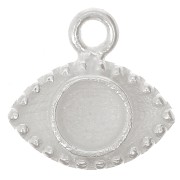 Breloque oeil 10 mm pour cabochon 4 mm - Argent 925 x1
