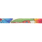 Cordon en tissu Liberty - Margaret Annie - Rouge/Bleu foncé/Vert feuille x1m|raw }}