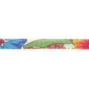 Cordon en tissu Liberty - Margaret Annie - Rouge/Bleu foncé/Vert feuille x1m