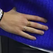 Bague croisée martelée - Taille 53 - Plaqué Or 3 microns x1