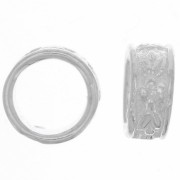 Perle rondelle travaillée 7x3 mm - Argent 925 x1