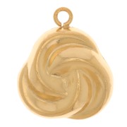 Breloque 3 anneaux entrelacés 13x11 mm - Gold filled (or laminé) x1|raw }}