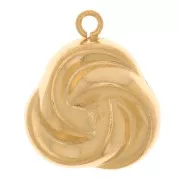 Breloque 3 anneaux entrelacés 13x11 mm - Gold filled (or laminé) x1