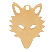 Breloque tête de loup 13x10 mm - Gold filled (or laminé) x1
