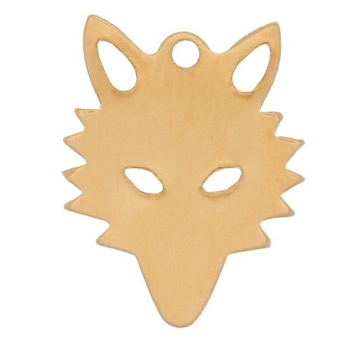 Breloque tête de loup 13x10 mm - Gold filled (or laminé) x1