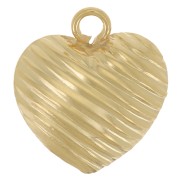 Breloque coeur texturé 10x9 mm - Gold filled (or laminé) x1|raw }}