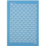 Silk Screen Moiko pour Pâte polymère 74x105 mm - Motif Arc-en-ciel 17.10 x1