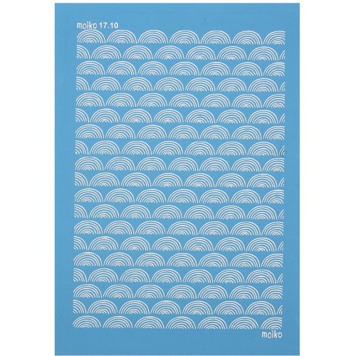 Silk Screen Moiko pour Pâte polymère 74x105 mm - Motif Arc-en-ciel 17.10 x1