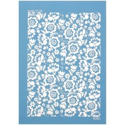 Silk Screen Moiko pour Pâte polymère 74x105 mm - Motif Hellébores 17.22 x1