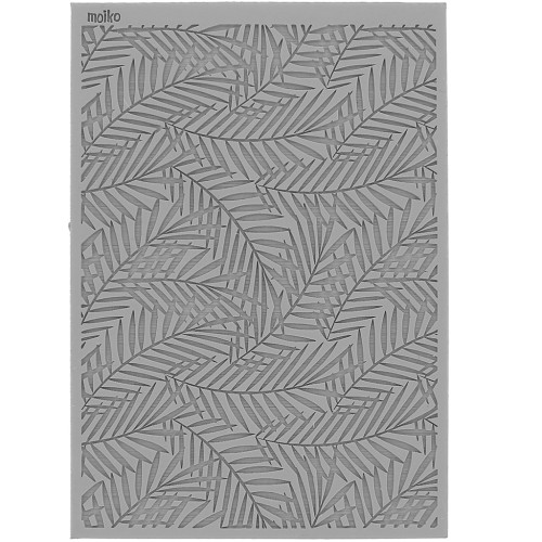 Plaque de texture Moiko pour pâte polymère 97x68 mm - Feuille jungle x1