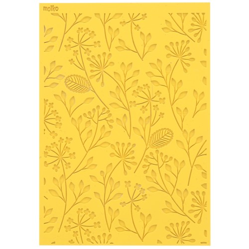 Plaque de texture Moiko pour pâte polymère 97x68 mm - Fleur x1