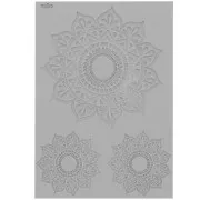 Plaque de texture Moiko pour pâte polymère 97x68 mm - Mandalas x1