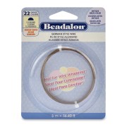 Fil de cuivre demi-rond 0.64 mm - German Style Wire - Laiton antique x5m