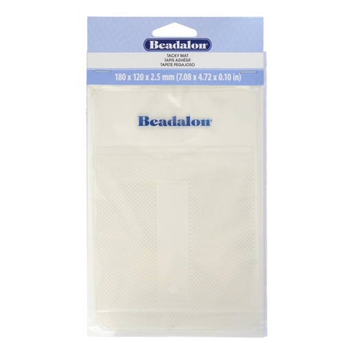 Tapis de perlage adhésif 18x12 cm - Transparent x1