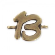 Intercalaire chiffre 13 - 15x21 mm bronze x1