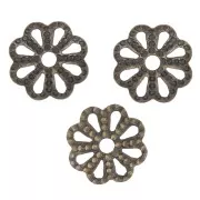 Coupelles filigranées 6 mm - Bronze x20