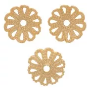 Coupelles filigranées 7 mm - Doré à l'or fin x20
