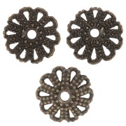 Coupelles filigranées 7 mm - Bronze x20|raw }}