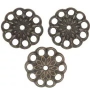 Coupelles filigranées travaillées 10 mm - Bronze x20