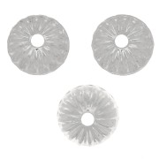 Coupelles striées 5 mm - Placage Argent fin x20