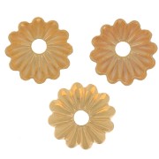 Coupelles striées 6 mm - Doré à l'or fin x20|raw }}